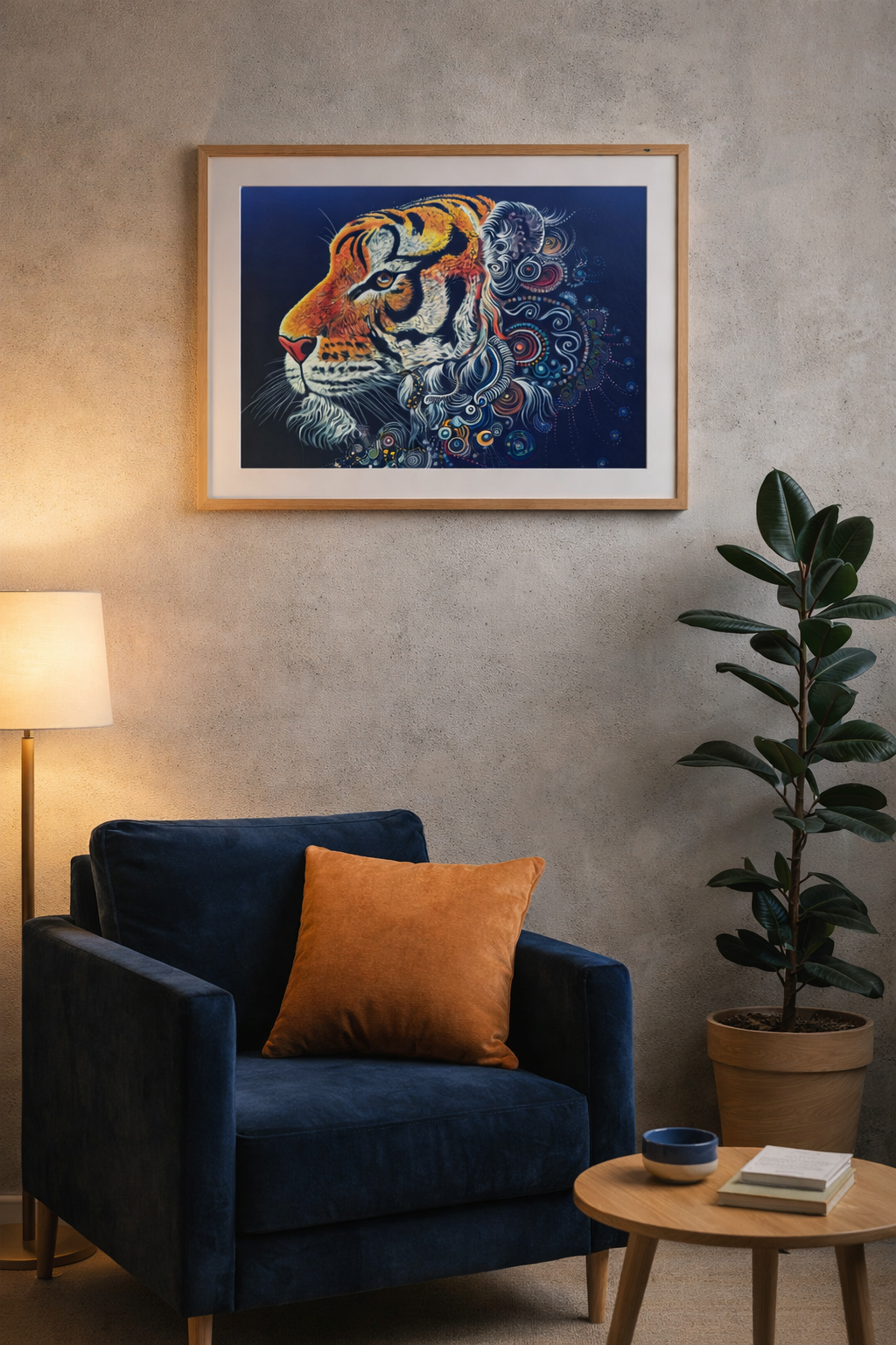 Psychedelic Tiger Poster