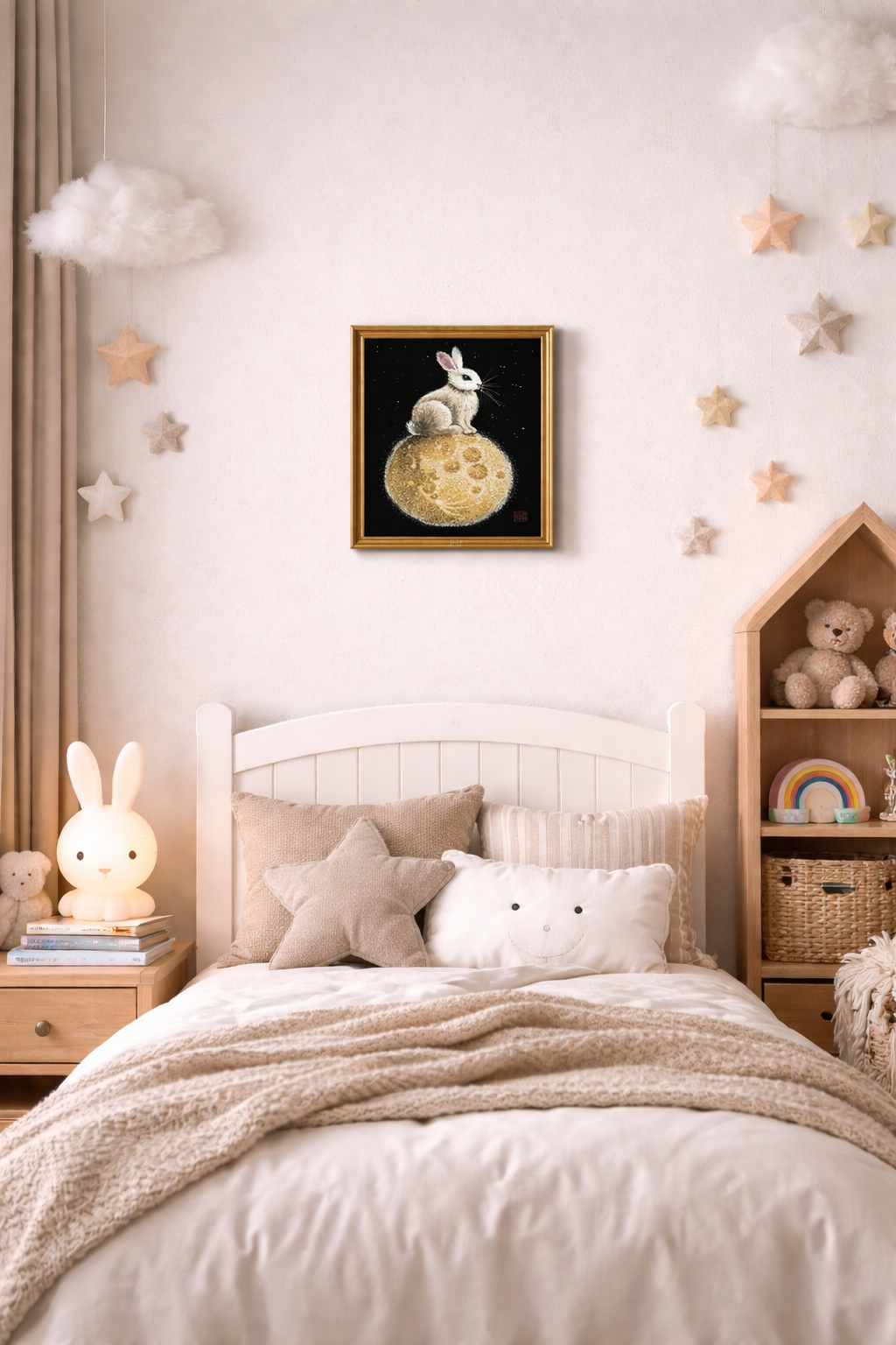 Rabbit on the moon Poster