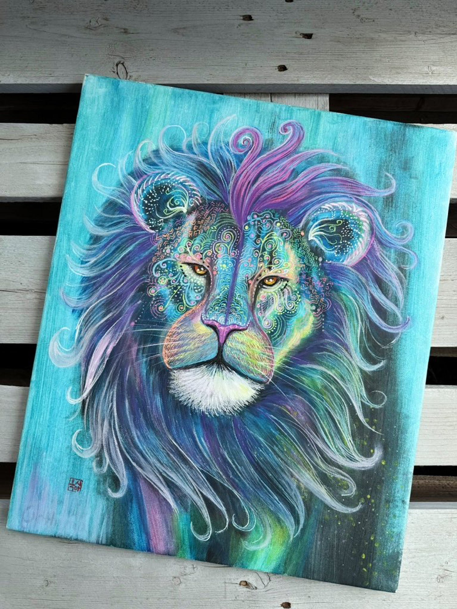 Poster Enchanted Lion A4