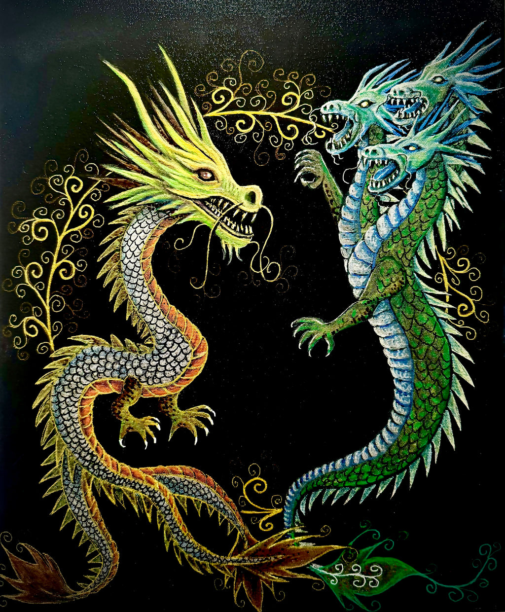 Dragons fight