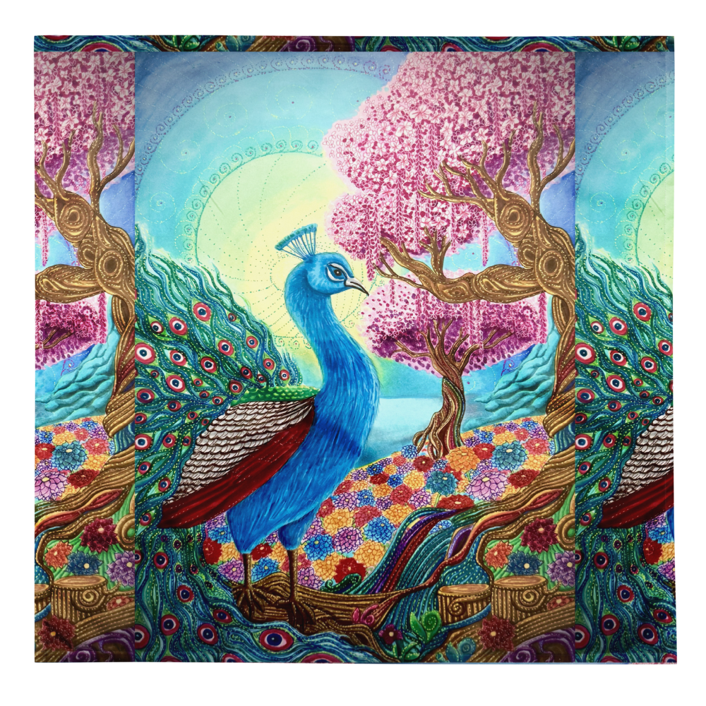 Peacock scarf