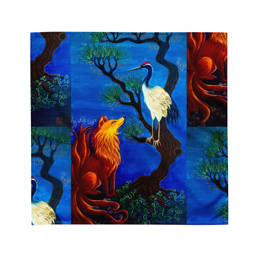 Gumiho and Crane scarf