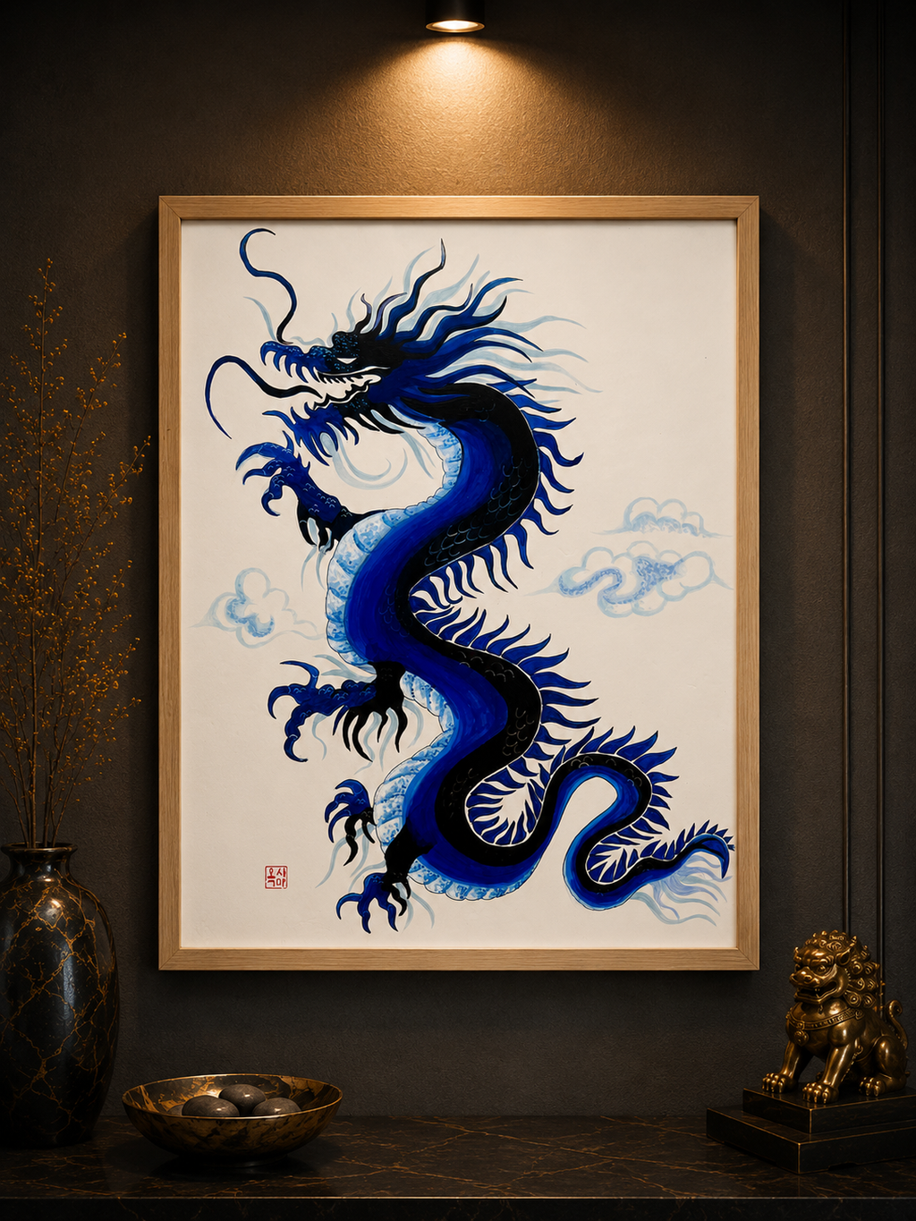 Blue Dragon painting