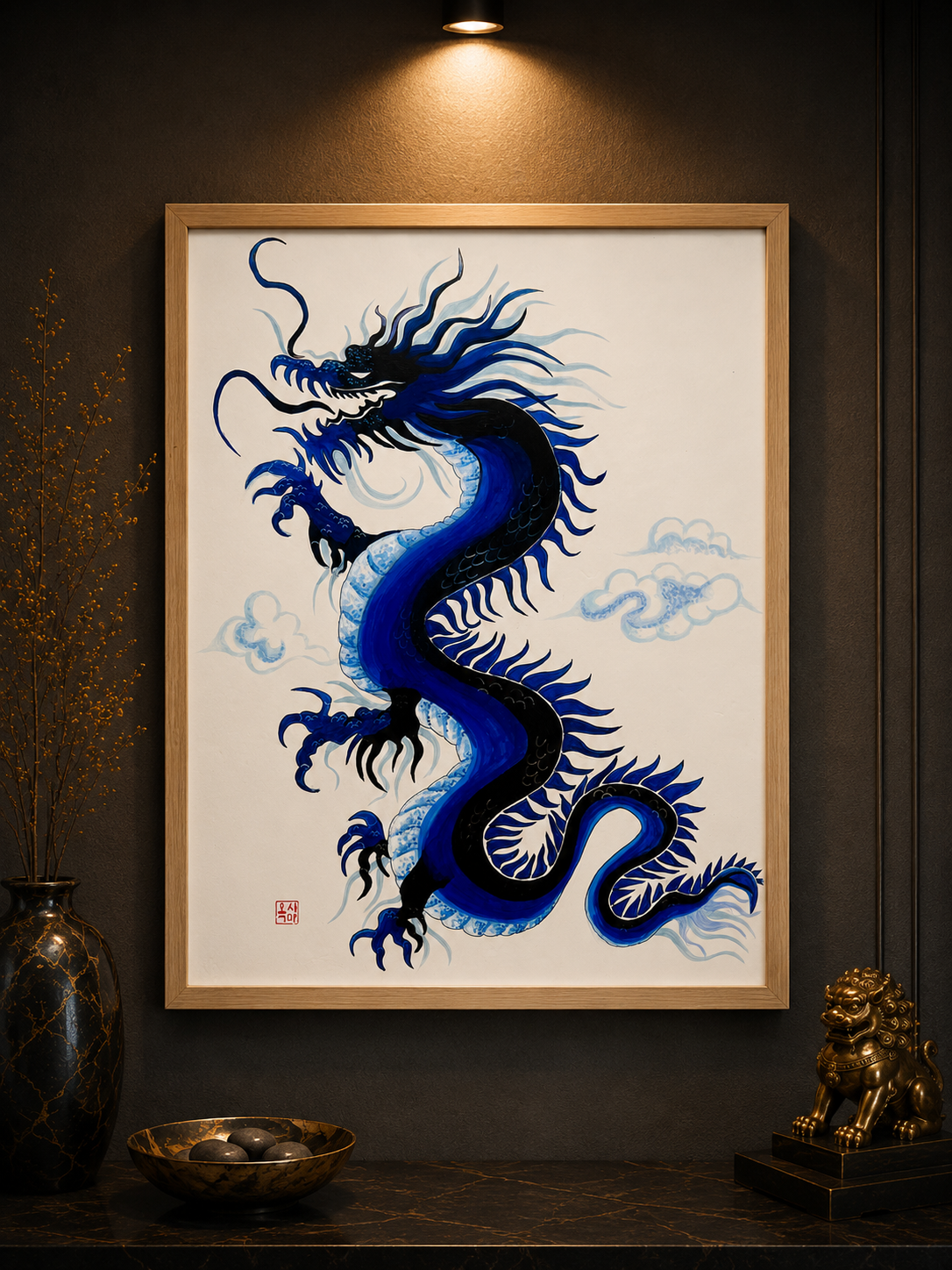 Blue Dragon painting